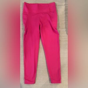 Gapfit High Rise Power 7/8 Pink  Side Pockets  Gym Athletic Womens Leggings